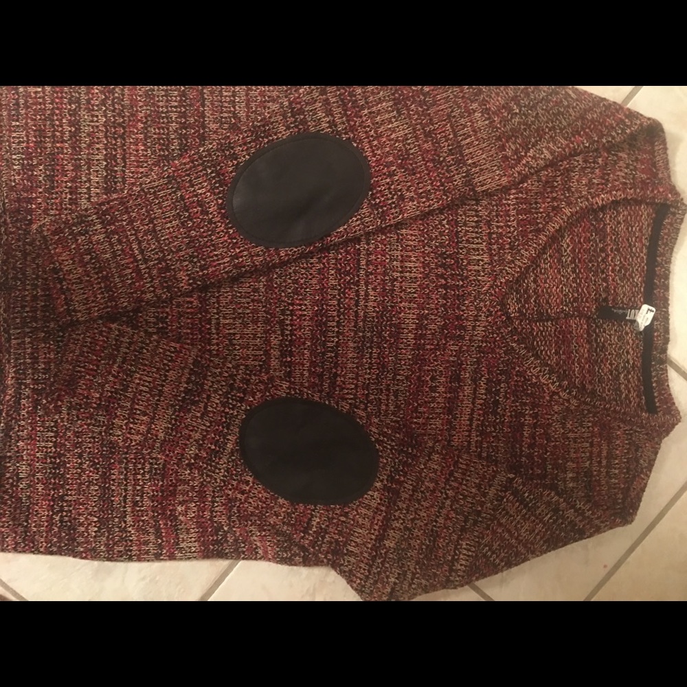 Fall Sweater Leather Patched Elbow